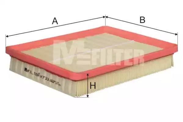 фильтр воздушный!\ Hyundai Trajet 2.0/2.7 00> / Sonata 2.0-2.7 &16V/24V 98> K733 MFILTER AUTOMOTIVE FILTERS