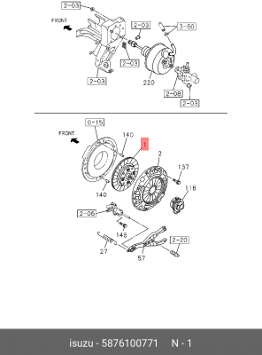 диск сцепления! \ ISUZU 5-87610-077-1 ISUZU