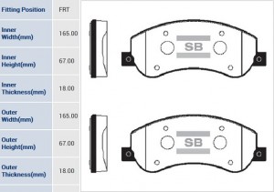Колодки тормозные дисковые Ford Transit 2.2TDCi/2.4TDCi/2.3 16V 06 SP1675A SP1675A SANGSIN