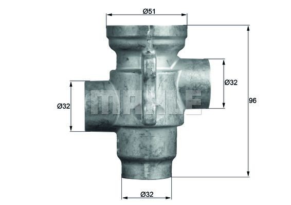 Термостат, 3629205 MAHLE THD 1 82 MAHLE KNECHT