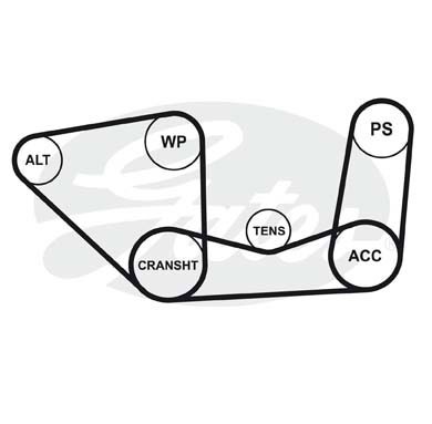 Ремень приводной поликлиновой 6PK965 GATES 6-PK-965 GATES