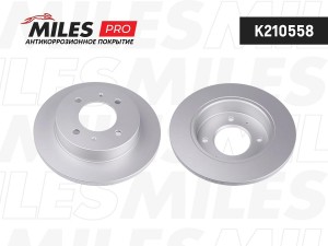 Диск тормозной (серия PRO с антикоррозионным покрытием) HYUNDAI ELANTRA XD 00/LA K210558 MILES