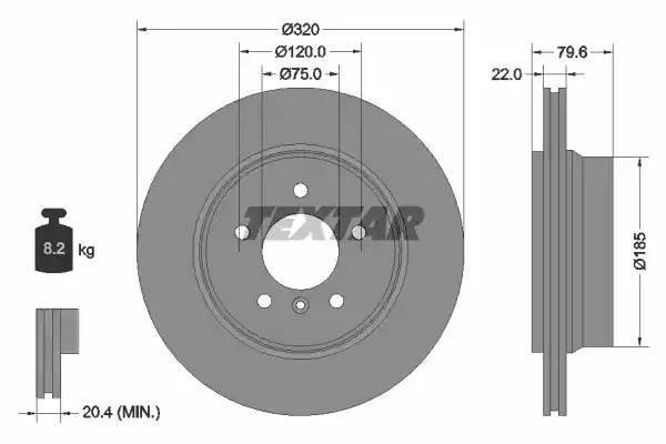 92141603 диск тормозной задний!\ BMW X3 2.5/2.0D/3.0D 04> 92141603 TEXTAR