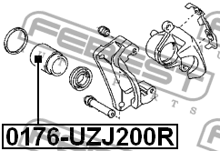 TOYOTA LX 570 (2007>)/LAND CRUISER (200) (2008>) D=45 0176-UZJ200R FEBEST