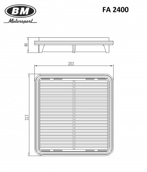 Фильтр воздушный  FA2400 FA2400 BM MOTORSPORT