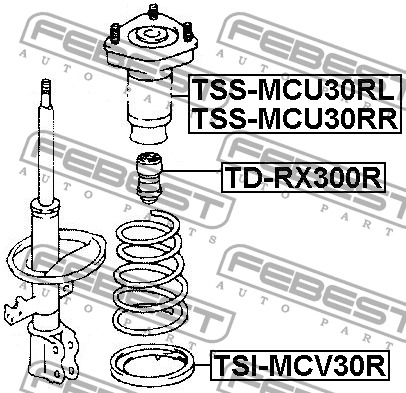 Опора амортизатора TSS-MCU30RL TSS-MCU30RL FEBEST