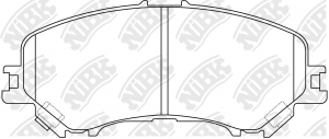 Колодки тормозные дисковые NISSAN QASHQAI 2014 PN2804 PN2804 NIBK