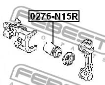 Поршень суппорта задний TOYOTA COROLLA E18 0276-N15R 0276-N15R FEBEST