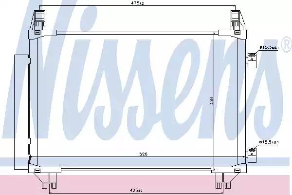 AVA TO5404=GR905750 [884600D050] !радиатор конд.\ Toyota Yaris 1.0-1.3VVT-i 06> 940050 NISSENS