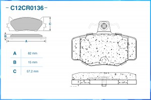 Тормозные колодки задние Low Metallic C12CR0136 C12CR0136 CWORKS