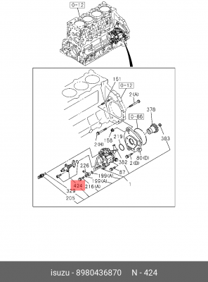 Клапан ISUZU NQR75 (4HK1) ТНВД (регулятор давления топлива) OE 8-98043-687-0 ISUZU