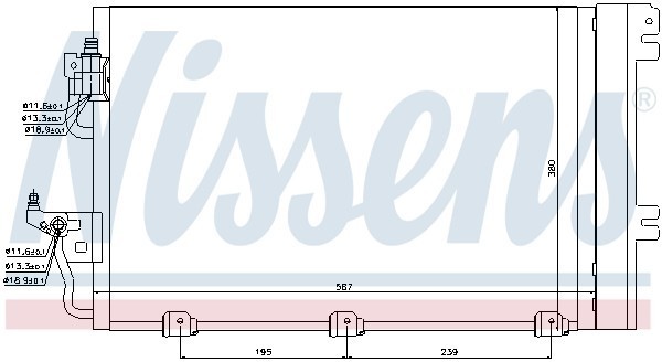 OL5366=GR905592=VL817839=8FC 351 301-761 [93178958] !радиатор конд.\ Opel Astra  94767 NISSENS