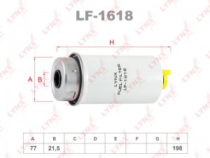 фильтр топливный!\ Ford Transit 2.0Di/2.4Di 00> LF-1618 LYNXAUTO