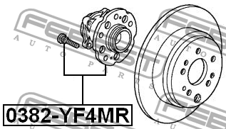 Ступица 0382-YF4MR 0382-YF4MR FEBEST