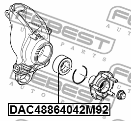 ПОДШИПНИК СТУПИЧНЫЙ ЗАДНИЙ 48X86X40X42 подходит для LAND ROVER RANGE ROVER EVOQU DAC48864042M92 FEBEST
