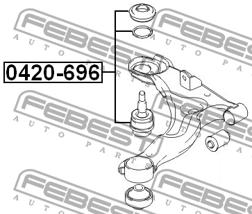 Опора шаровая 0420-696 0420-696 FEBEST
