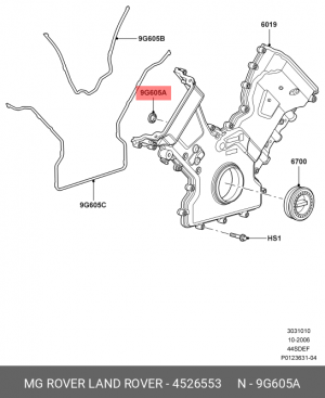 сальник передн крышки!\ Land Rover Discovery/Range Rover/Range Rover Sport 4.2-4 4526553 LAND ROVER