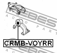 Сайлентблок задн опоры двигателя CHRYSLER VOYAGER V 2007- CRMB-VOYRR CRMB-VOYRR FEBEST