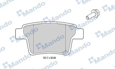 Колодки тормозные FORD Mondeo 3 (00-) (1.8/3.0) задние (4шт.) MANDO MBF015220 MANDO