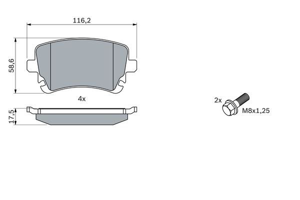 AUDI A4 03>/ A6 02>/ A8 03> БЕЗ ДАТЧИКА 0 986 494 303 BOSCH