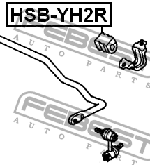 Втулка стабилизатора задняя HONDA ELEMENT YH2 2003­-2011 HSB-YH2R HSB-YH2R FEBEST