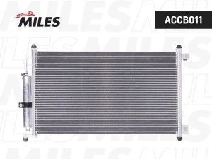 Радиатор кондиционера (паяный) NISSAN NOTE 1.0-1.6 02- / TIIDA 1.6-1.8 07-) ACCB ACCB011 MILES