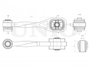 Опора двигателя задняя RMP-15040 UNIO