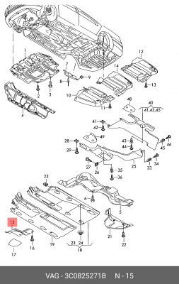 VW ЛЕВАЯ 3C0 825 271 B VAG