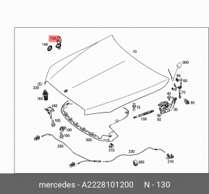 эмблема капота!\ MB W205/W222 14-23 A 222 810 12 00 MERCEDES BENZ