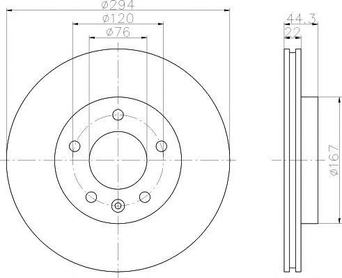Диск тормозной VW T4 (03-) задний (1шт.) TEXTAR 92121403 TEXTAR