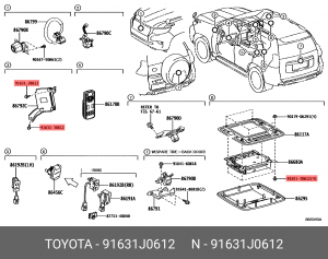 болт крепления крыла!\ Lexus RX450 91631-J0612 TOYOTA