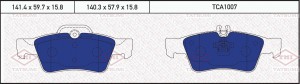 Колодки тормозные дисковые задние MERCEDES W211 02- TCA1007 TCA1007 TATSUMI