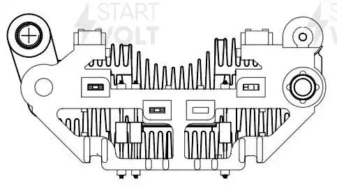 Мост диодный генератора для а/м Hyundai Accent (99-)/Elantra (00-) 1.5i (тип Man VDB 0808 START VOLT