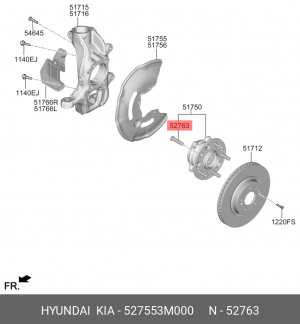 Болт HYUNDAI KIA OE 527553M000 HYUNDAI KIA