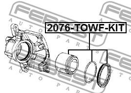 Поршень передн суппорта JEEP LIBERTY II 2008-2013 2076-TOWF-KIT 2076-TOWF-KIT FEBEST