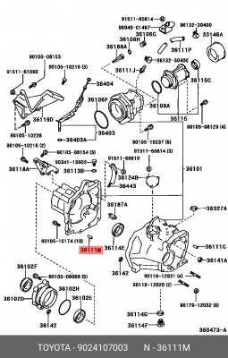 Оригинальная деталь малого габарита / 90241-07003 90241-07003 TOYOTA