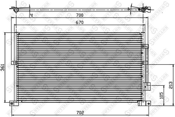 радиатор кондиционера!\ Ford Mondeo 1.8-2.5/2.0TD 00> 10-45218-SX STELLOX