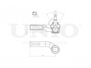 Наконечник рулевой правый SSP-10142 UNIO