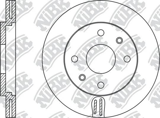 Диск тормозной передние CITROEN C3/C4/C5 03/BERLINGO 96/PEUGEOT 206/307/PARTNER  RN1152 NIBK
