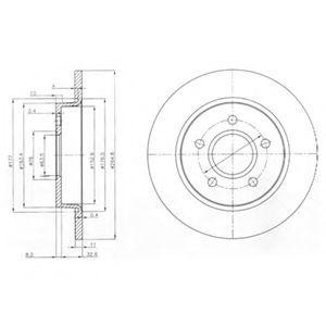 Диск тормозной задний FORD FOCUS II (265мм) BG3896 BG3896 DELPHI