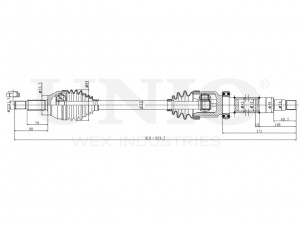Привод в сборе передний правый CVJ-10007 UNIO
