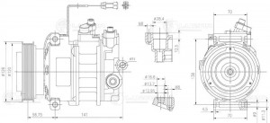 Компрессор кондиц. для а/м Audi A4 (B5)(94-)/A6 C4)(94-)2.4i LCAC1808 LCAC 1808 LUZAR