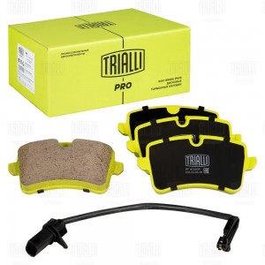 Колодки тормозные дисковые задние с датчиком, керамические PRO PF4135CR TRIALLI