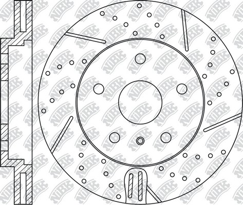 Диск тормозной NISSAN Murano (Z50,Z51) INFINITI FX35 (07-) передний (1шт.) NIBK RN1423DSET NIBK