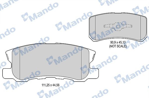 Колодки тормозные задние (без датчика) (MITSUBISHI ASX, OUTLANDER II, PAJERO III MPM10 MANDO