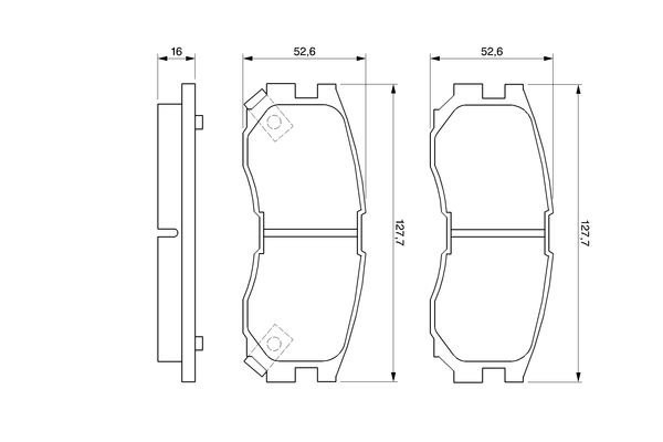 Колодки тормозные MITSUBISHI Galant, Lancer (88-00) (1.8/2.0) передние (4шт.) BO 0 986 460 979 BOSCH