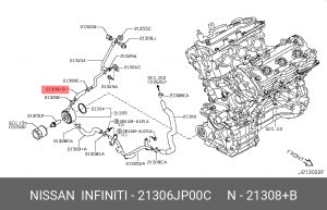 ШЛАНГ СИСТЕМЫ ОХЛАЖДЕНИЯ 21306-JP00C 21306-JP00C NISSAN