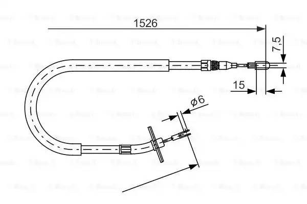 Трос стояночного тормоза MERCEDES Sprinter (95-06) BOSCH 1 987 477 859 BOSCH