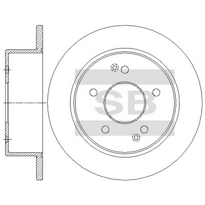 Диск тормозной SSANGYONG Actyon (10-) (2WD) задний (1шт.) SANGSIN SD3085 SANGSIN