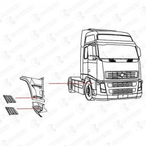 ступенька! прав.нижняя/центральнаяVOLVO FH12(G1/2), FH16(G1/2) 2FH208 COVIND
